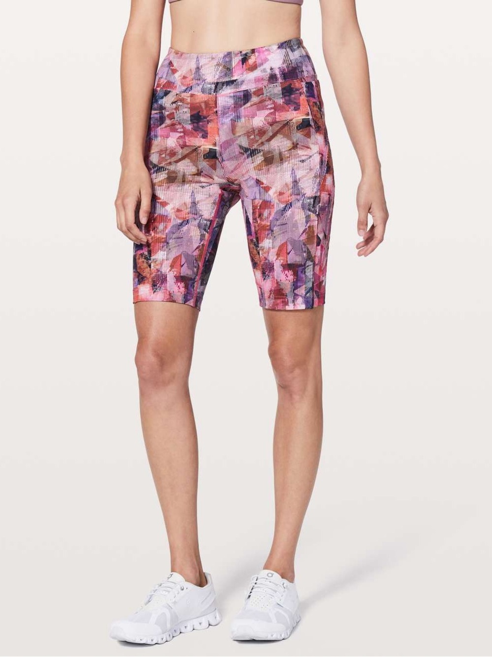 Lululemon Pink On Pace Biker Short *10" Size 6 Small Sporty Yoga Retro Gorpcore